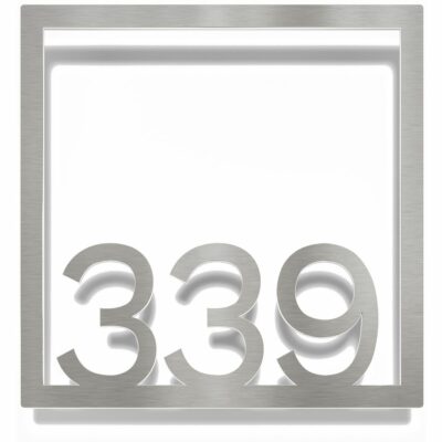 Edelstahl Zimmernummer / Design Z-04-XXX-E<span> - </span>339