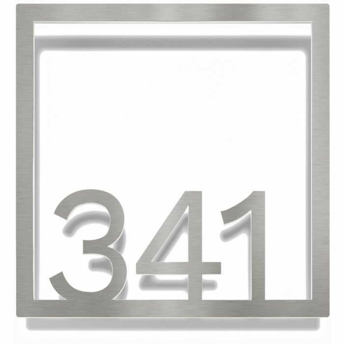 Edelstahl Zimmernummer / Design Z-04-XXX-E<span> - </span>341