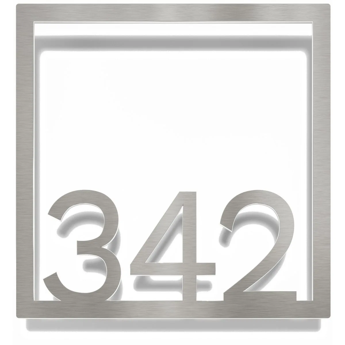 Edelstahl Zimmernummer / Design Z-04-XXX-E<span> - </span>342