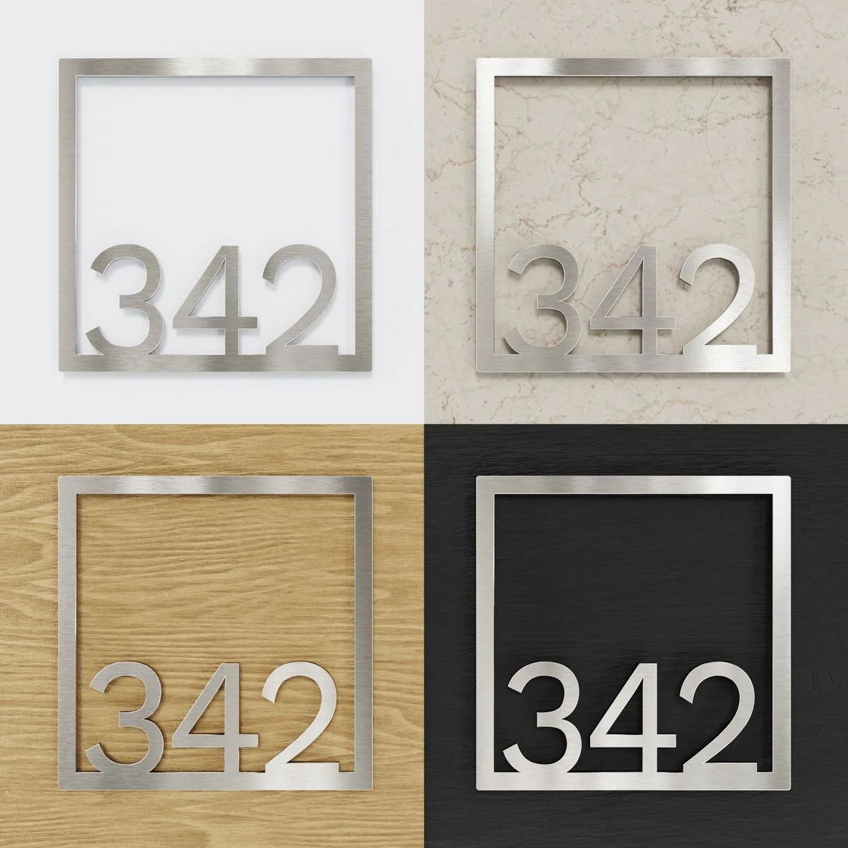 Edelstahl Zimmernummer / Design Z-04-XXX-E<span> - </span>342 – Bild 2