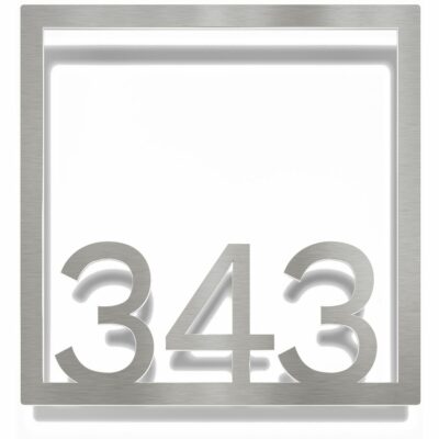 Edelstahl Zimmernummer / Design Z-04-XXX-E<span> - </span>343