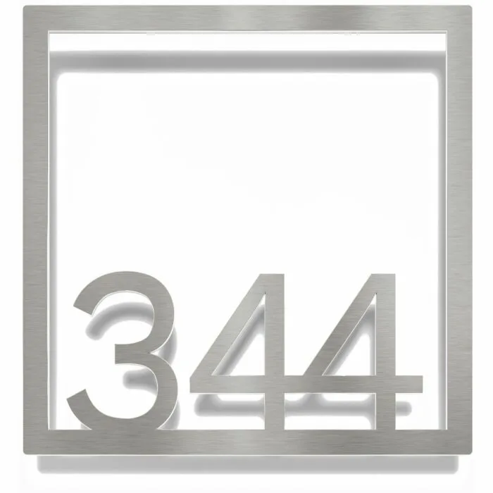 Edelstahl Zimmernummer / Design Z-04-XXX-E<span> - </span>344