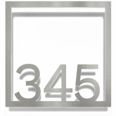 Edelstahl Zimmernummer / Design Z-04-XXX-E<span> - </span>345