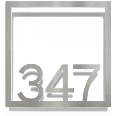 Edelstahl Zimmernummer / Design Z-04-XXX-E<span> - </span>347
