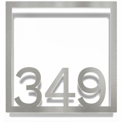 Edelstahl Zimmernummer / Design Z-04-XXX-E<span> - </span>349