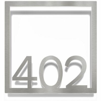 Edelstahl Zimmernummer / Design Z-04-XXX-E<span> - </span>402