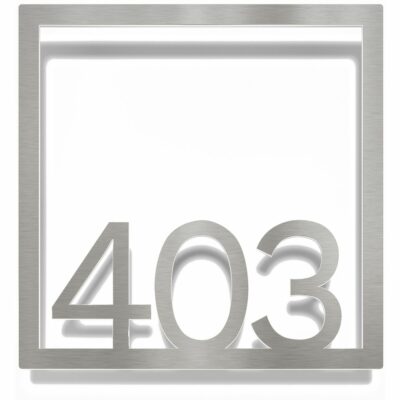 Edelstahl Zimmernummer / Design Z-04-XXX-E<span> - </span>403