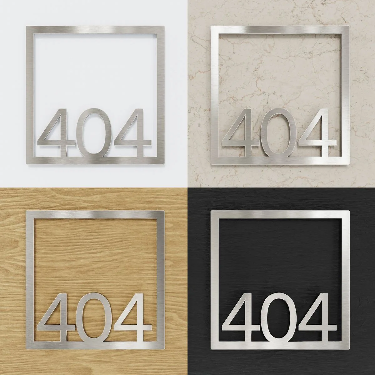 Edelstahl Zimmernummer / Design Z-04-XXX-E<span> - </span>404 – Bild 2