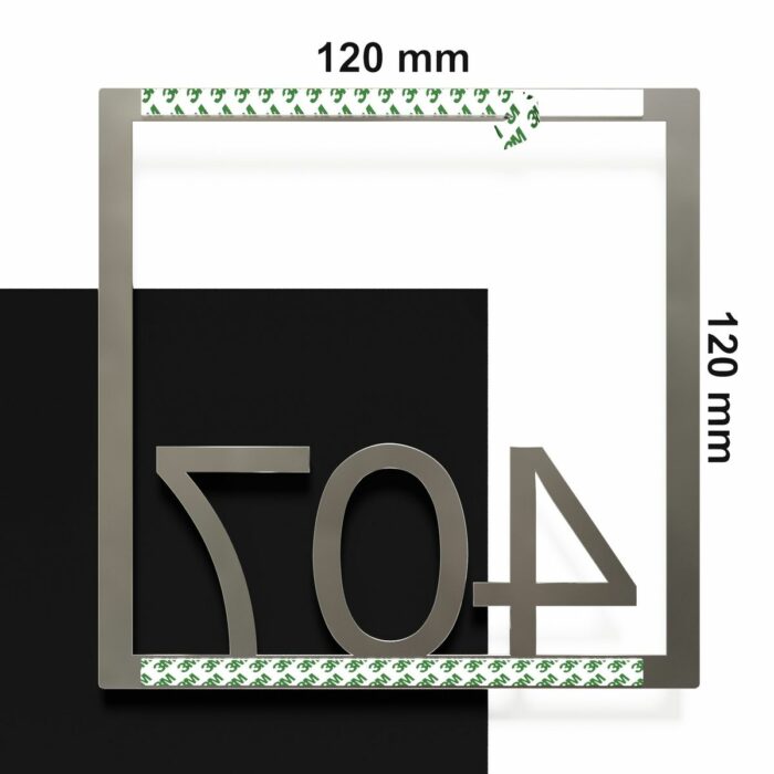 Edelstahl Zimmernummer / Design Z-04-XXX-E<span> - </span>407 - Image 4