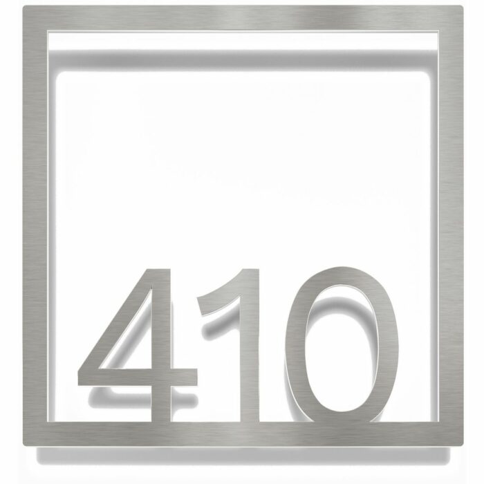 Edelstahl Zimmernummer / Design Z-04-XXX-E<span> - </span>410