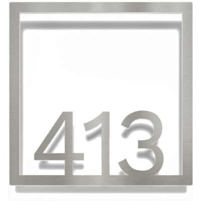 Edelstahl Zimmernummer / Design Z-04-XXX-E<span> - </span>413