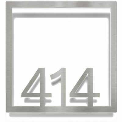 Edelstahl Zimmernummer / Design Z-04-XXX-E<span> - </span>414