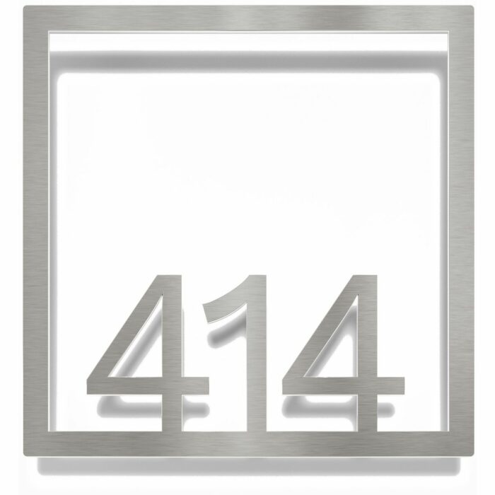 Edelstahl Zimmernummer / Design Z-04-XXX-E<span> - </span>414