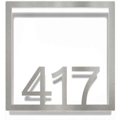 Edelstahl Zimmernummer / Design Z-04-XXX-E<span> - </span>417