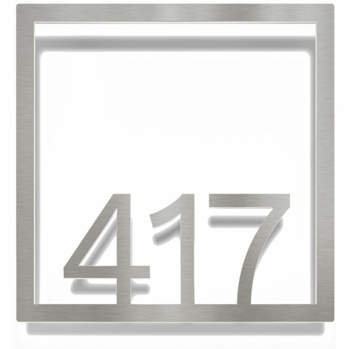 Edelstahl Zimmernummer / Design Z-04-XXX-E<span> - </span>417