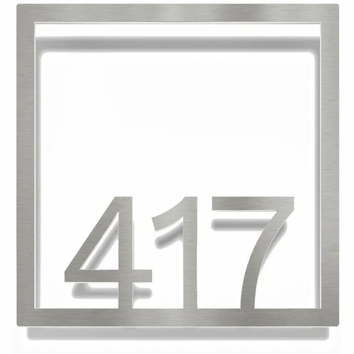 Edelstahl Zimmernummer / Design Z-04-XXX-E<span> - </span>417