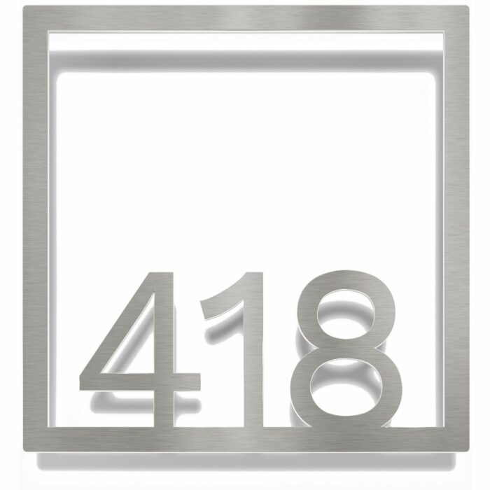 Edelstahl Zimmernummer / Design Z-04-XXX-E<span> - </span>418