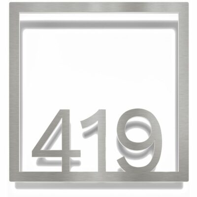 Edelstahl Zimmernummer / Design Z-04-XXX-E<span> - </span>419