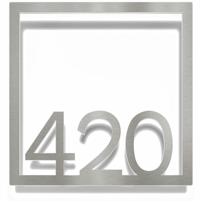 Edelstahl Zimmernummer / Design Z-04-XXX-E<span> - </span>420