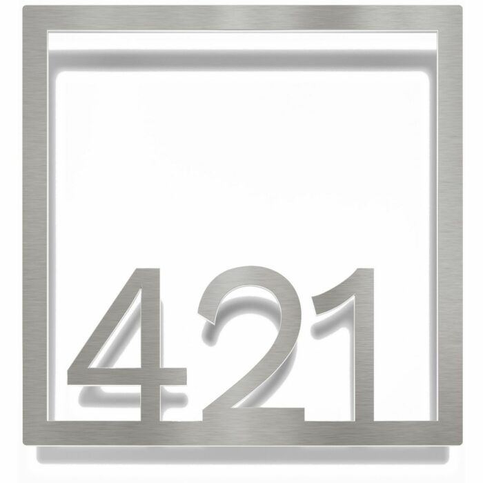 Edelstahl Zimmernummer / Design Z-04-XXX-E<span> - </span>421