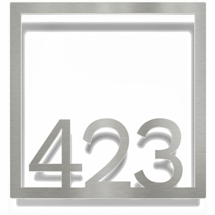 Edelstahl Zimmernummer / Design Z-04-XXX-E<span> - </span>423