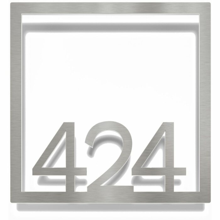 Edelstahl Zimmernummer / Design Z-04-XXX-E<span> - </span>424