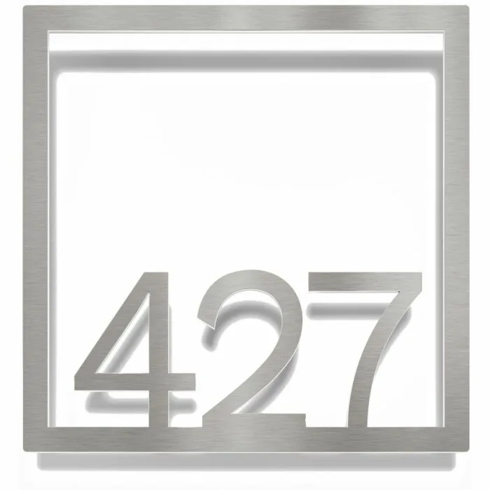 Edelstahl Zimmernummer / Design Z-04-XXX-E<span> - </span>427