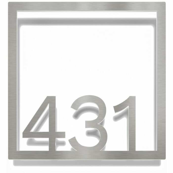 Edelstahl Zimmernummer / Design Z-04-XXX-E<span> - </span>431