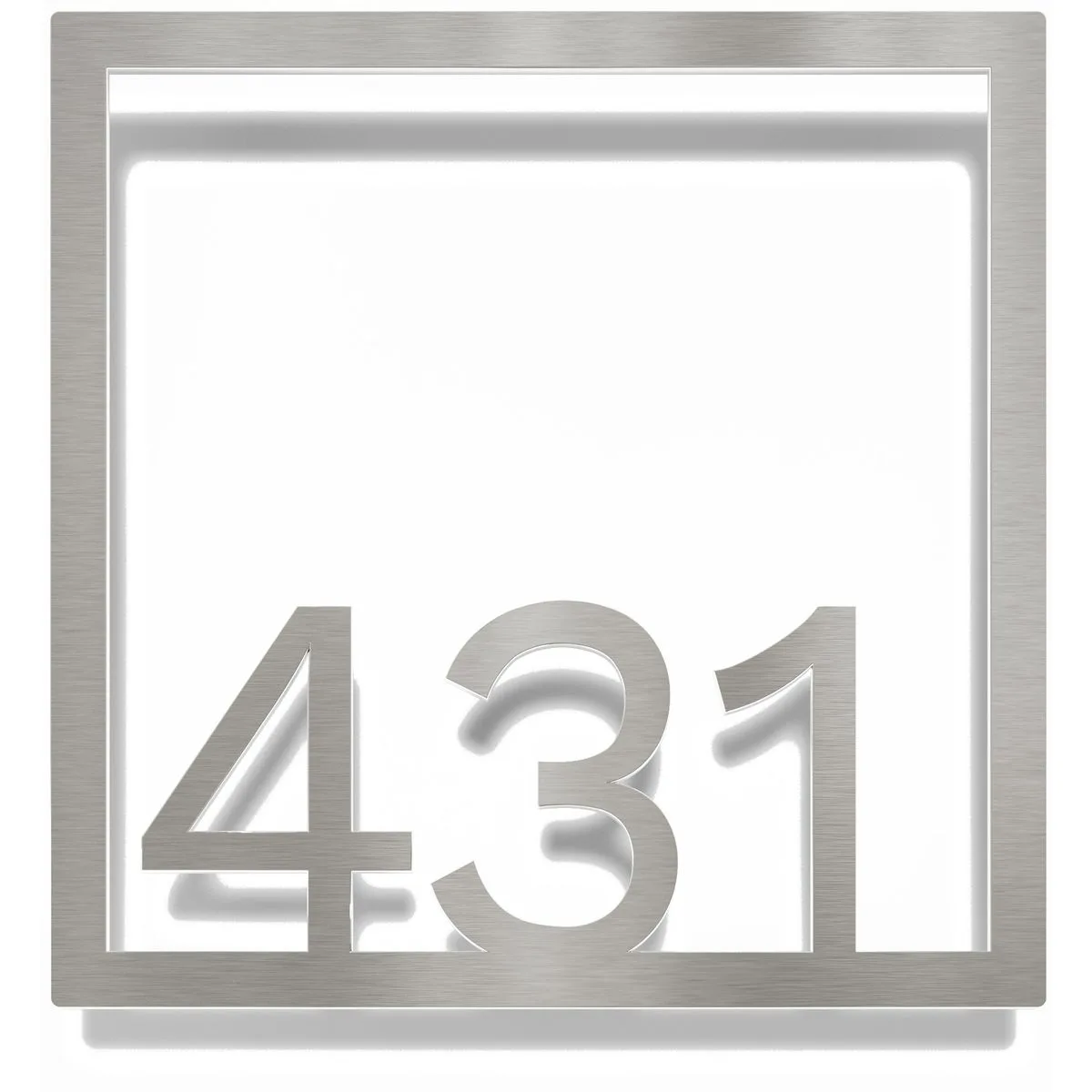 Edelstahl Zimmernummer / Design Z-04-XXX-E<span> - </span>431