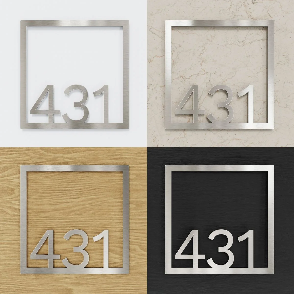 Edelstahl Zimmernummer / Design Z-04-XXX-E<span> - </span>431 - Image 2