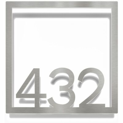 Edelstahl Zimmernummer / Design Z-04-XXX-E<span> - </span>432