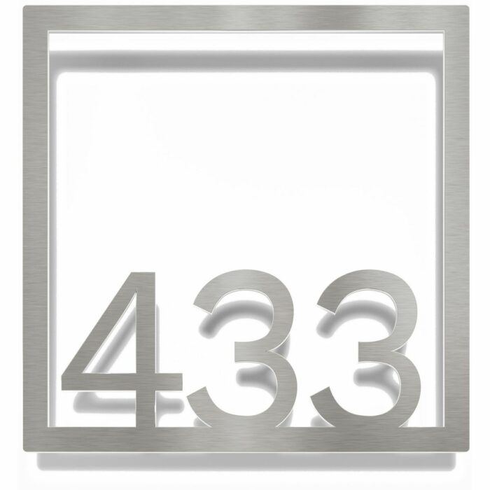 Edelstahl Zimmernummer / Design Z-04-XXX-E<span> - </span>433