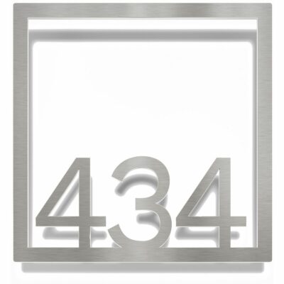 Edelstahl Zimmernummer / Design Z-04-XXX-E<span> - </span>434