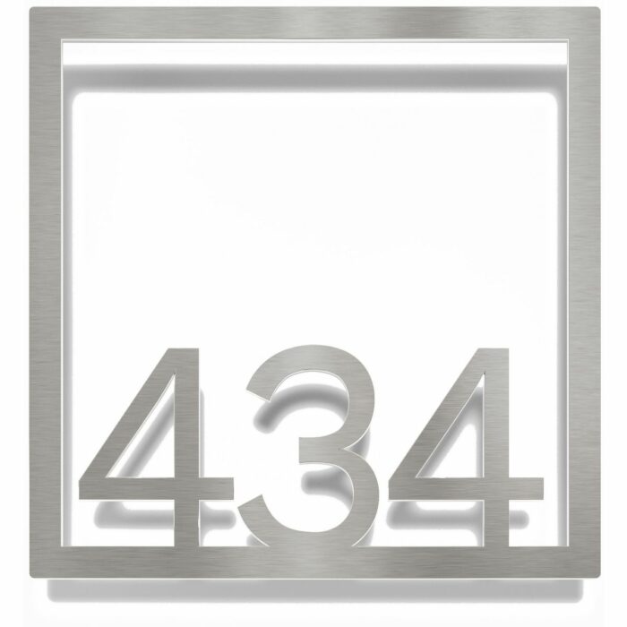 Edelstahl Zimmernummer / Design Z-04-XXX-E<span> - </span>434