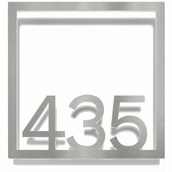 Edelstahl Zimmernummer / Design Z-04-XXX-E<span> - </span>435