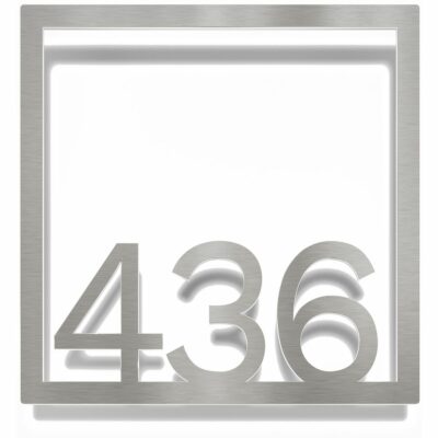 Edelstahl Zimmernummer / Design Z-04-XXX-E<span> - </span>436