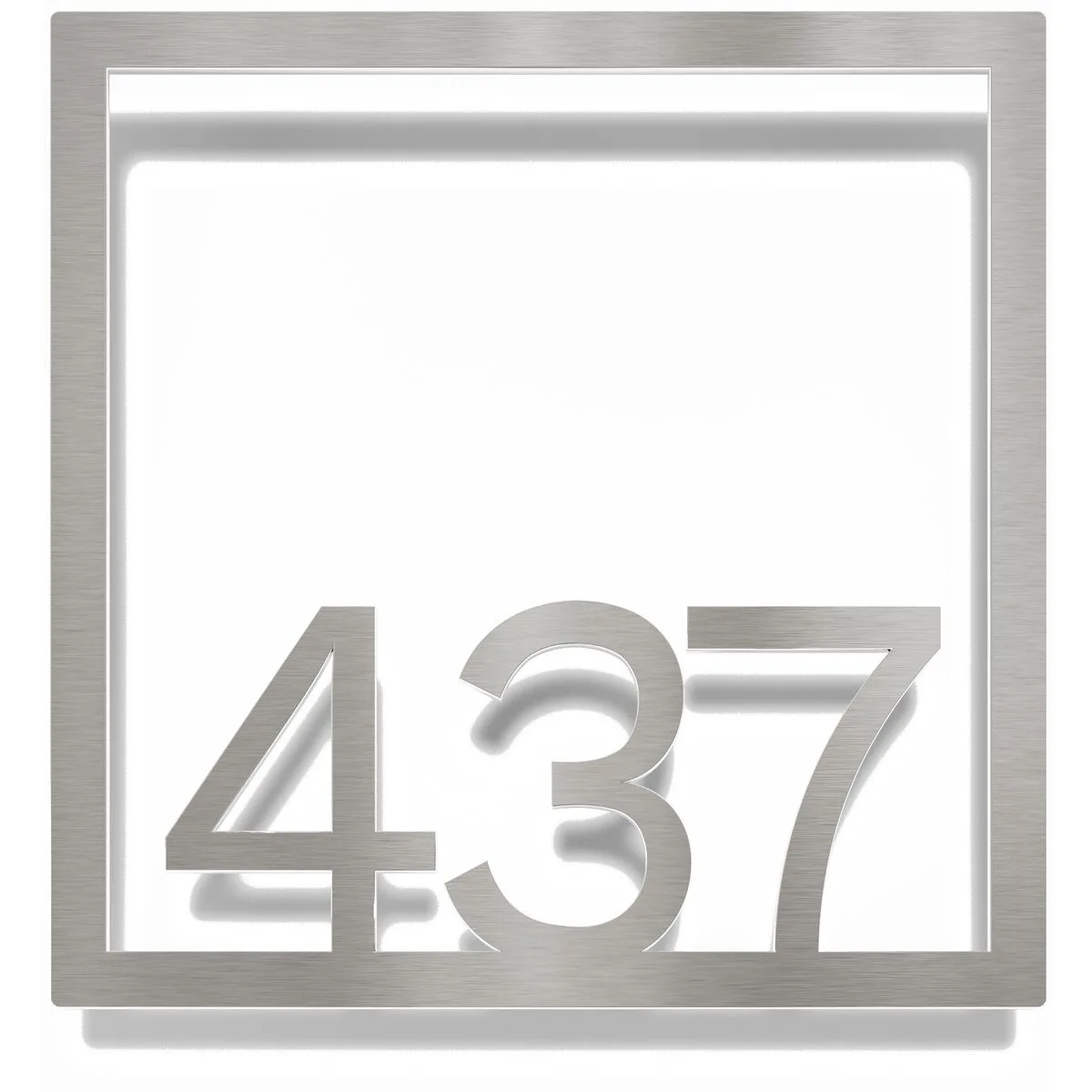 Edelstahl Zimmernummer / Design Z-04-XXX-E<span> - </span>437