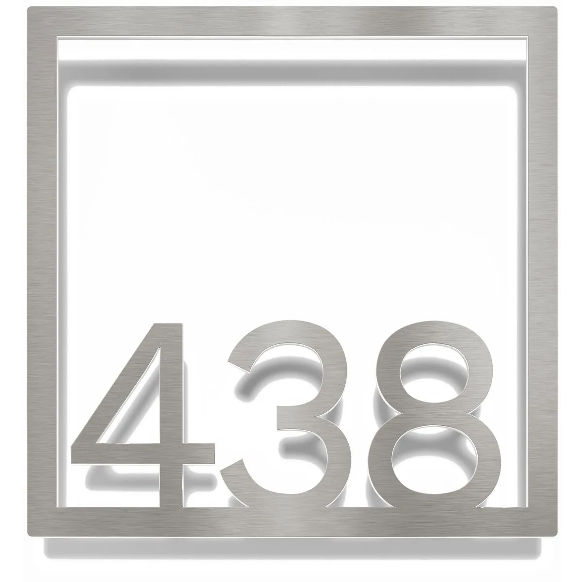 Edelstahl Zimmernummer / Design Z-04-XXX-E<span> - </span>438