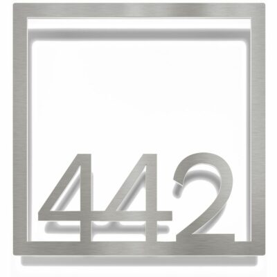 Edelstahl Zimmernummer / Design Z-04-XXX-E<span> - </span>442