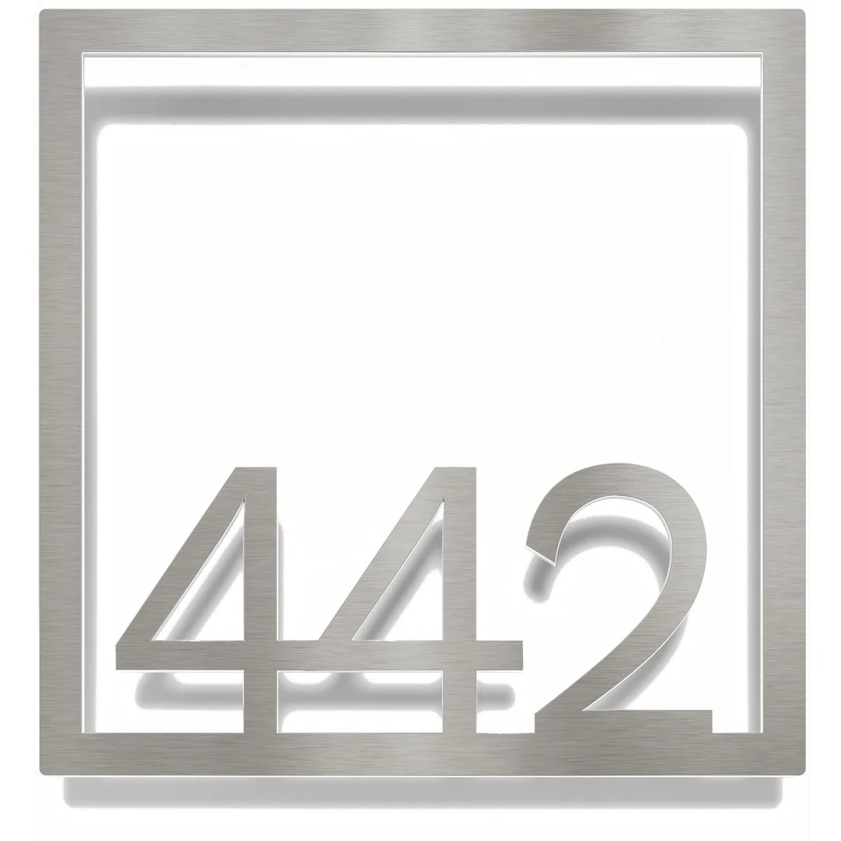 Edelstahl Zimmernummer / Design Z-04-XXX-E<span> - </span>442