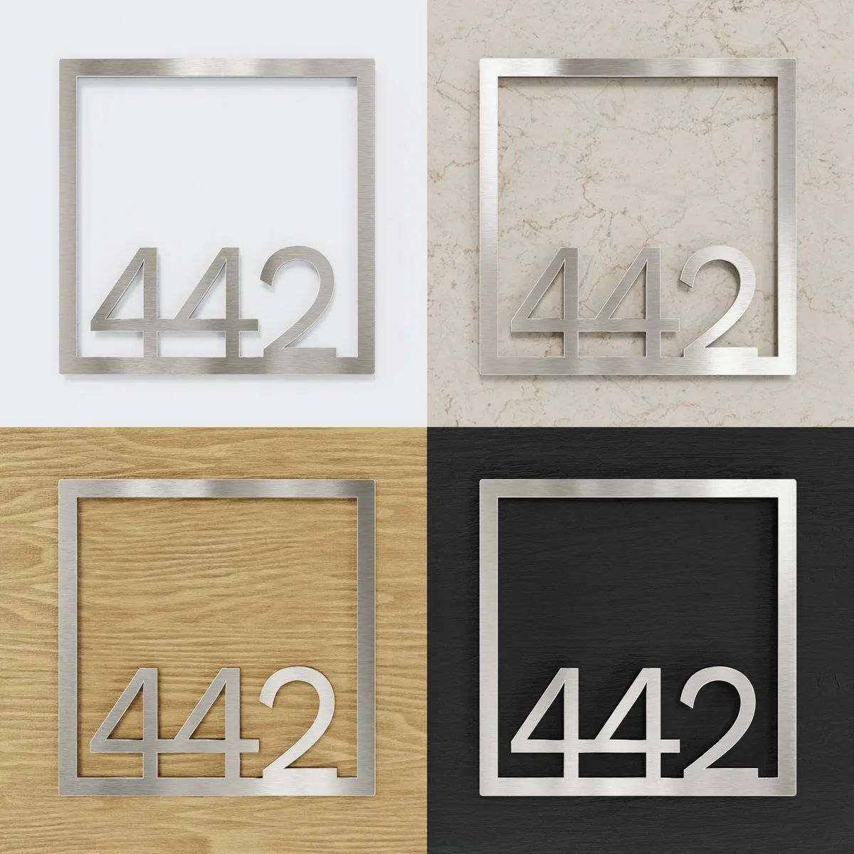 Edelstahl Zimmernummer / Design Z-04-XXX-E<span> - </span>442 - Image 2