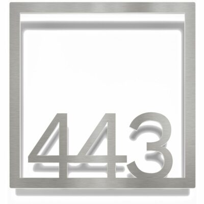 Edelstahl Zimmernummer / Design Z-04-XXX-E<span> - </span>443