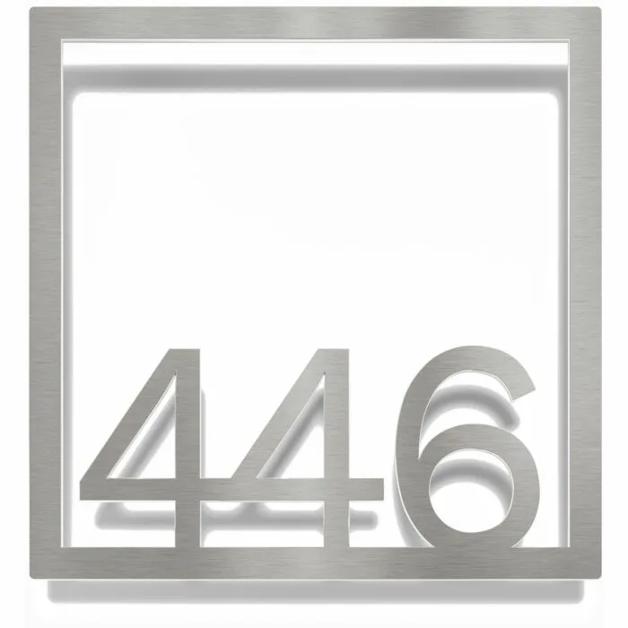 Edelstahl Zimmernummer / Design Z-04-XXX-E<span> - </span>446