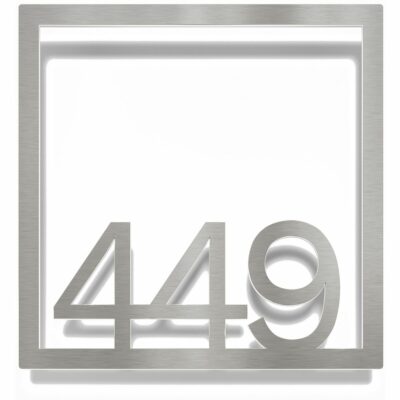 Edelstahl Zimmernummer / Design Z-04-XXX-E<span> - </span>449