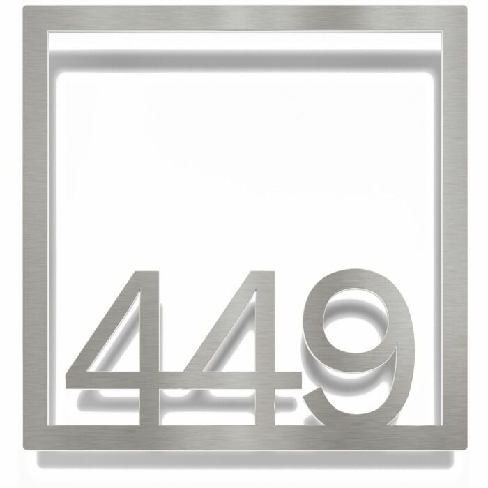 Edelstahl Zimmernummer / Design Z-04-XXX-E<span> - </span>449