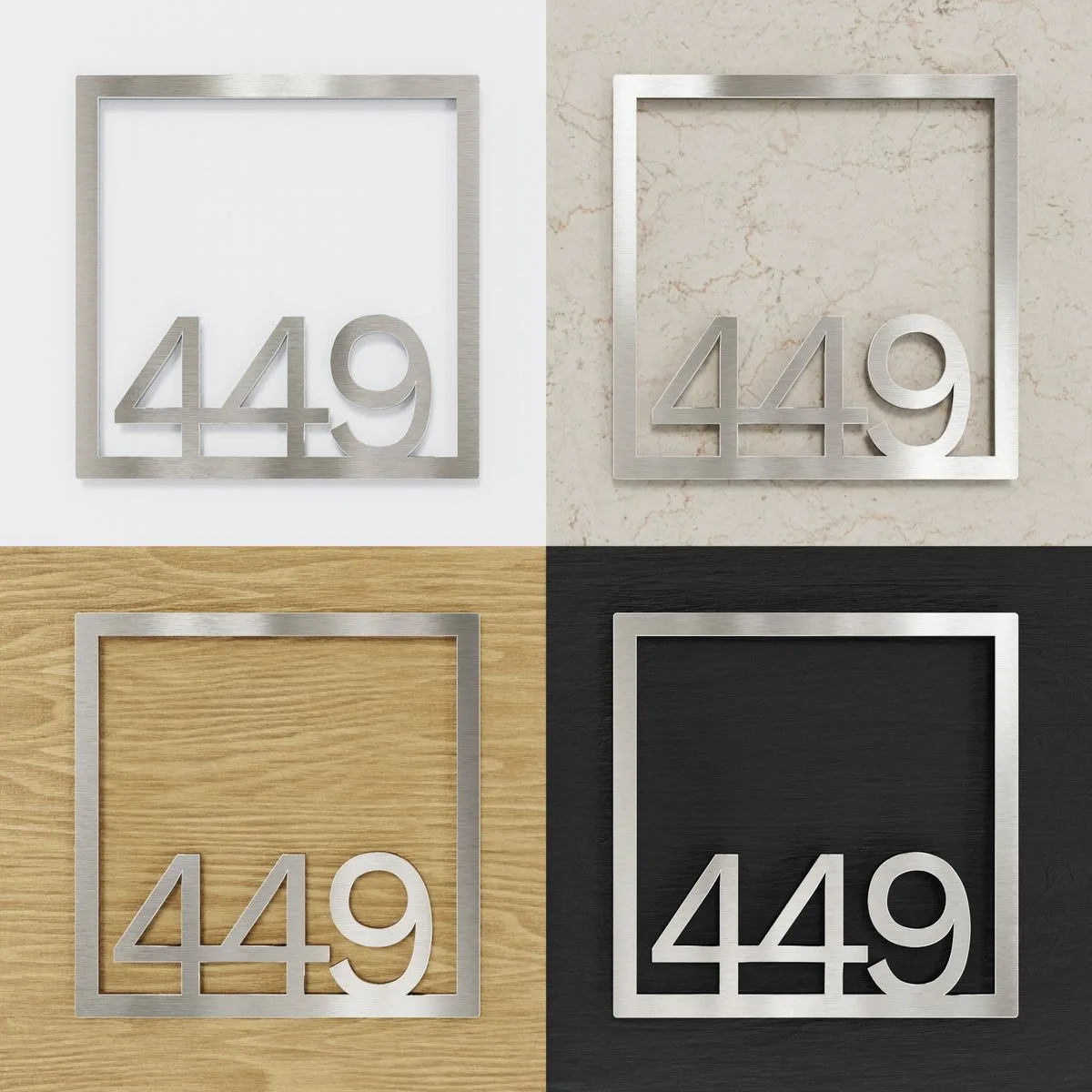 Edelstahl Zimmernummer / Design Z-04-XXX-E<span> - </span>449 – Bild 2