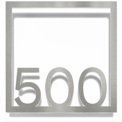 Edelstahl Zimmernummer / Design Z-04-XXX-E<span> - </span>500