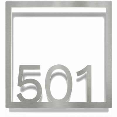 Edelstahl Zimmernummer / Design Z-04-XXX-E<span> - </span>501