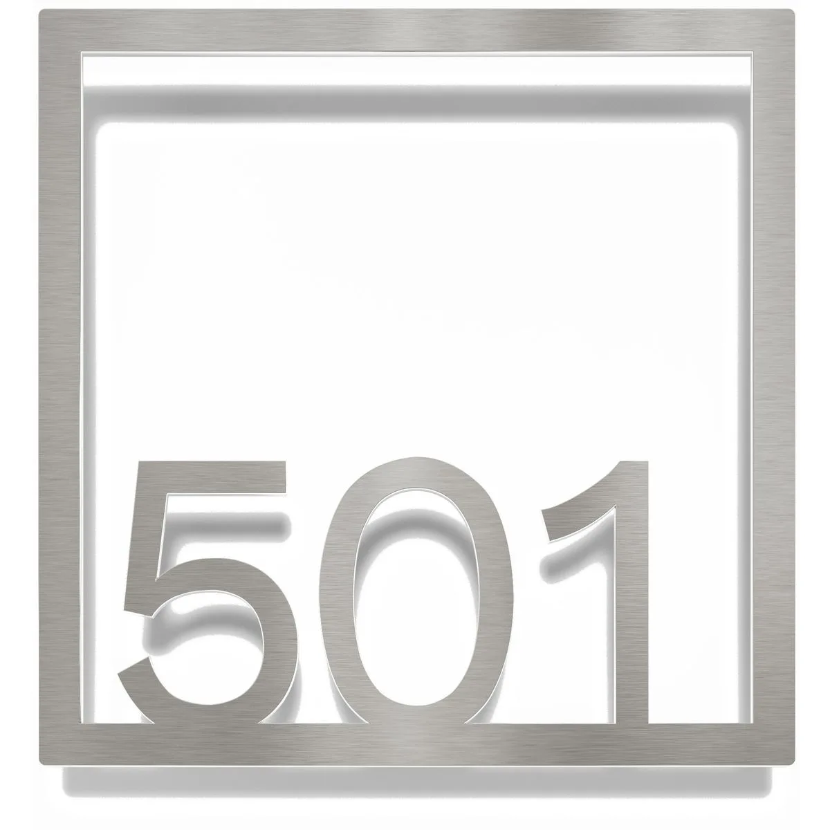 Edelstahl Zimmernummer / Design Z-04-XXX-E<span> - </span>501
