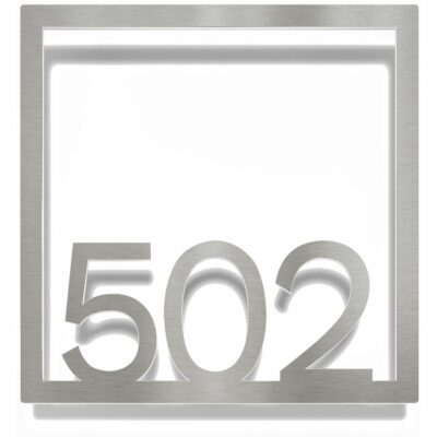Edelstahl Zimmernummer / Design Z-04-XXX-E<span> - </span>502